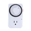 24 Hour Plug in Timer with Grounded Outlet, Indoor Programmable Switch for Lamps Christmas Lights Electrical Appliances