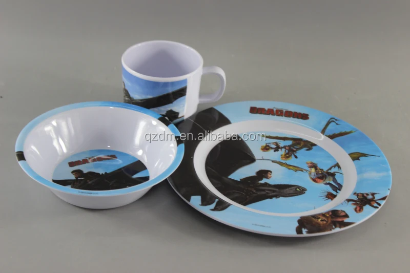 Melamine Baby plate and bowl and cup Dinnerware set