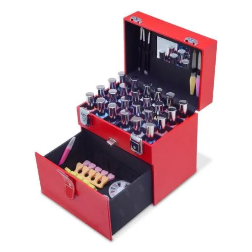 Large Pu Leather Professional Nail Polish Organizer Carrying Case For