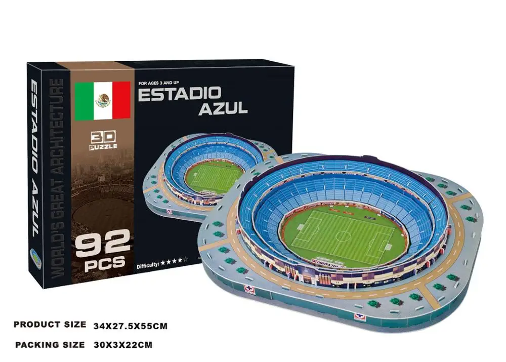 Estadio Azul Stadium Paper 3d Model Toy Football Stadium With 92 Piece
