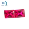 Factory 5# charming baguette ruby red corundum created ruby price per carat