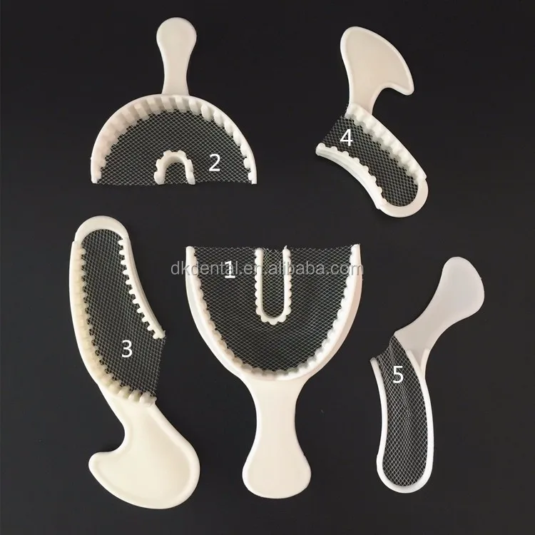 Dental Disposable Impression Bite Tray Dental Triple Tray With Net