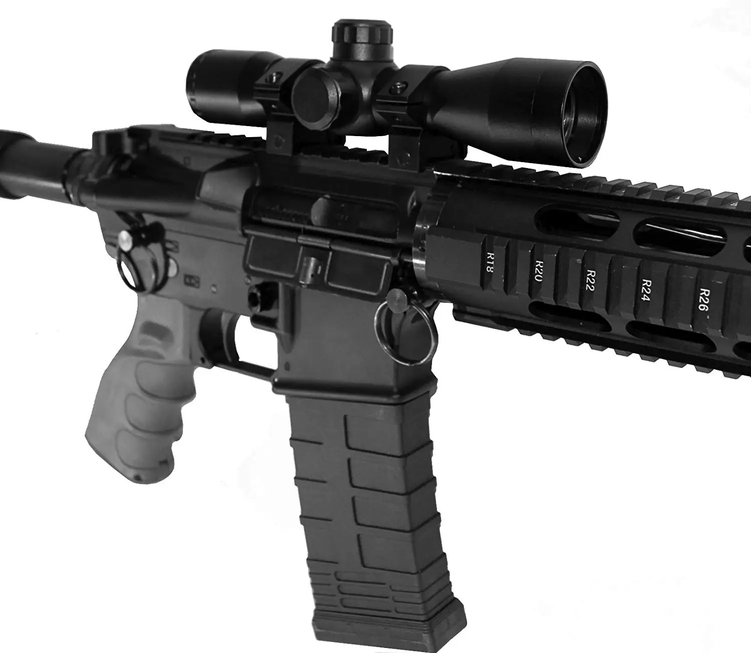 4x32 Compact Rifle Scope Crosshair Optics Hunting Gun Scope w/ 20mm Free Mounts 