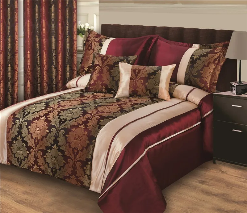 Mid Value Jacquard Bedding Sets With Matching Curtain Buy Mid