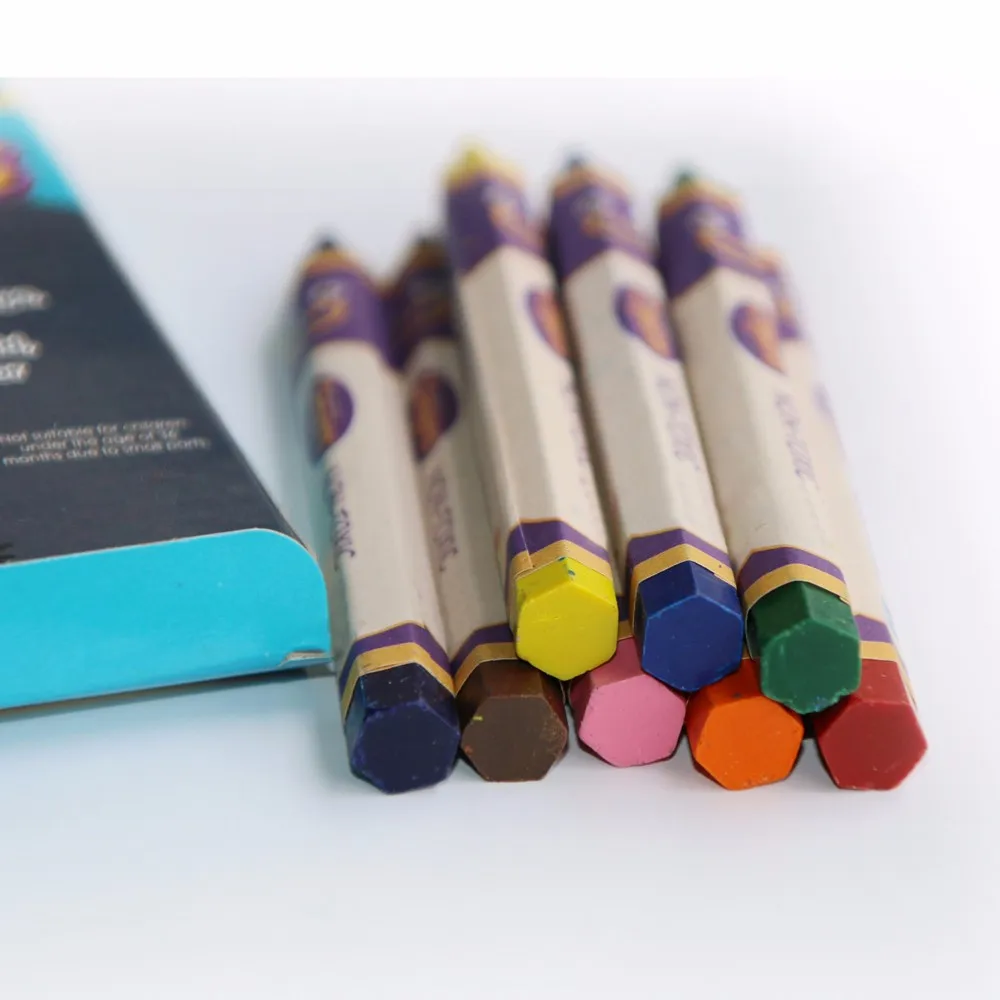 批发12 件 hexagon oil 粉彩蜡笔为年轻艺术家的荧光笔艺术工具