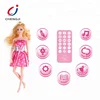 High quality smart long hair big head cute remote control princess doll