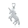 POLIVA Hot Selling Fashion Designer Custom Jewelry Synthetic Zircon Crystal Love Theme Necklace Pendant 925 Sterling Silver