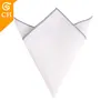 100 Cotton White Handkerchief Organic Plain Pocket Square