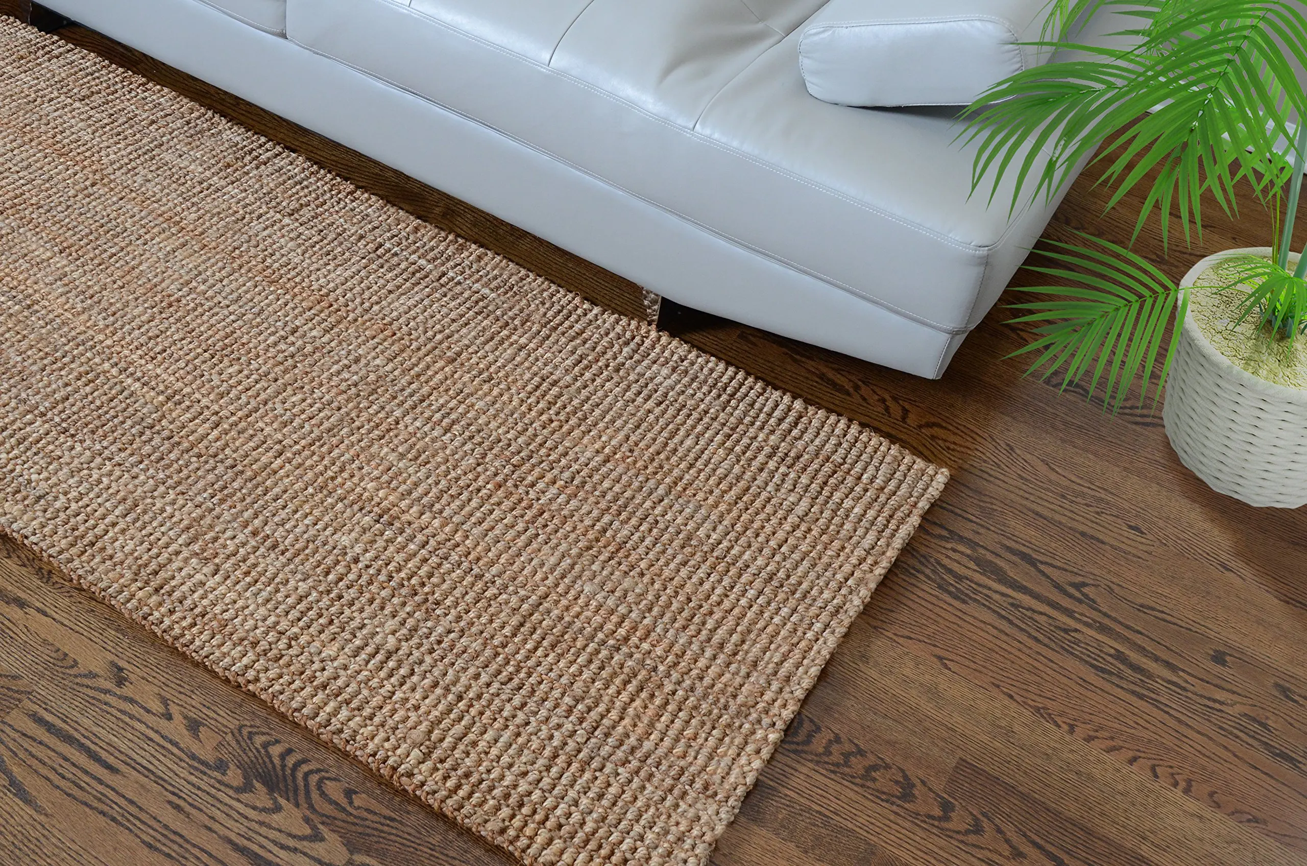 Milliard Handspun 4' x 6' Natural Area Jute Rug, Thick and Sturdy, Beautiful look and Matches all Color Schemes, Environmentally Friendly