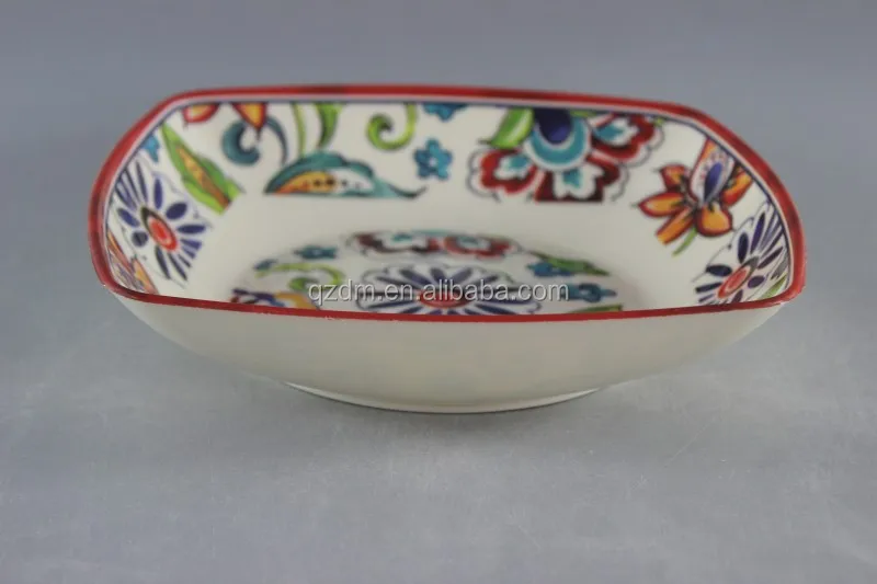 8inch Melamine Square suop plate, Deep Dishes