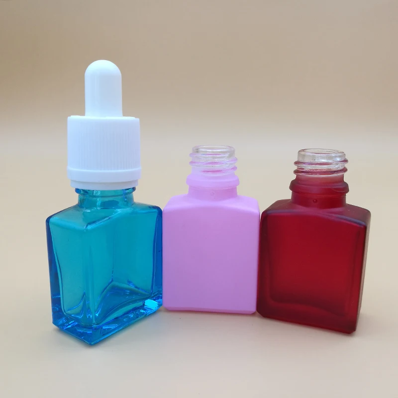 15ml Flat Square Dropper Bottle 30ml 60ml Rectangular Glass E Juice
