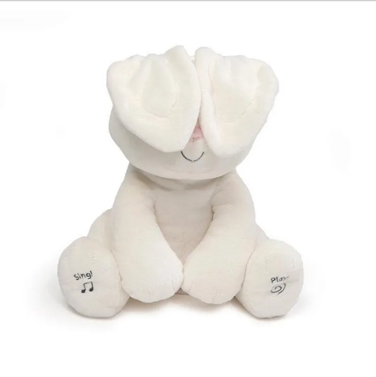 baby gund flora the bunny animated plush stuffed animal toy cream 12