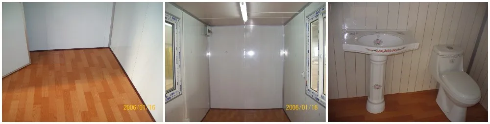 Fiber glass flat pack container house for office and dormitory