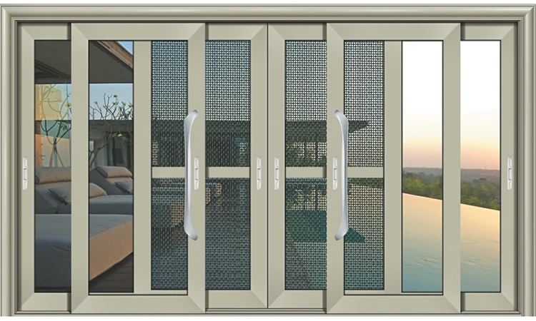 Custom made extruded aluminium sliding mosquito net window door profile