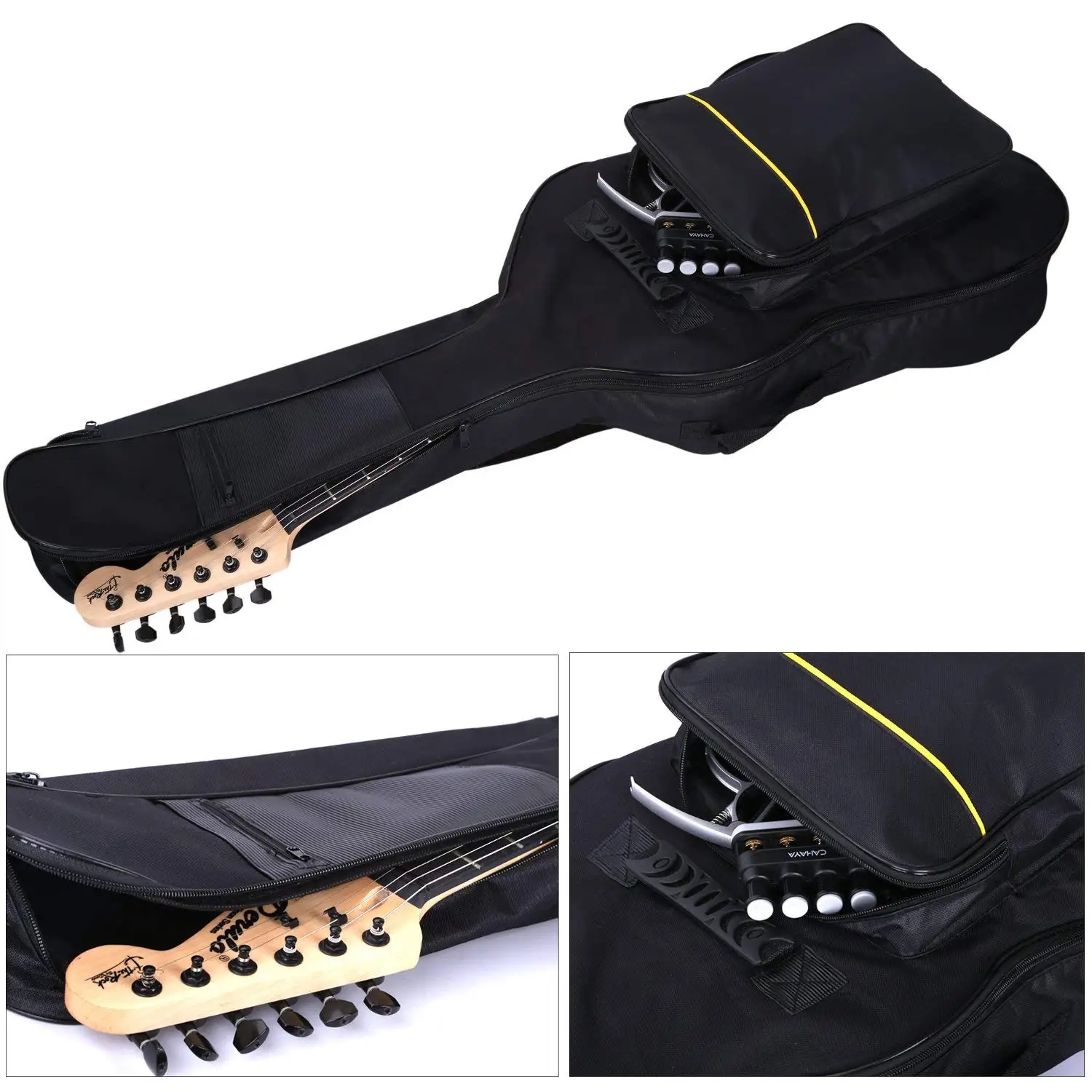 41 Inch Dual Adjustable Shoulder Strap Acoustic Guitar Gig Bag Black
