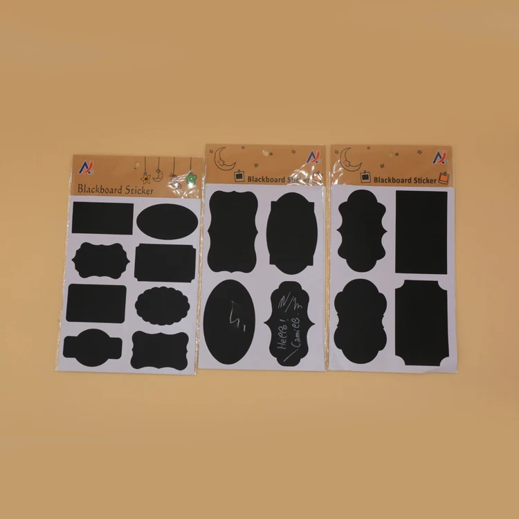 工厂供应定制混合形状黑板贴纸可重复使用的可移动