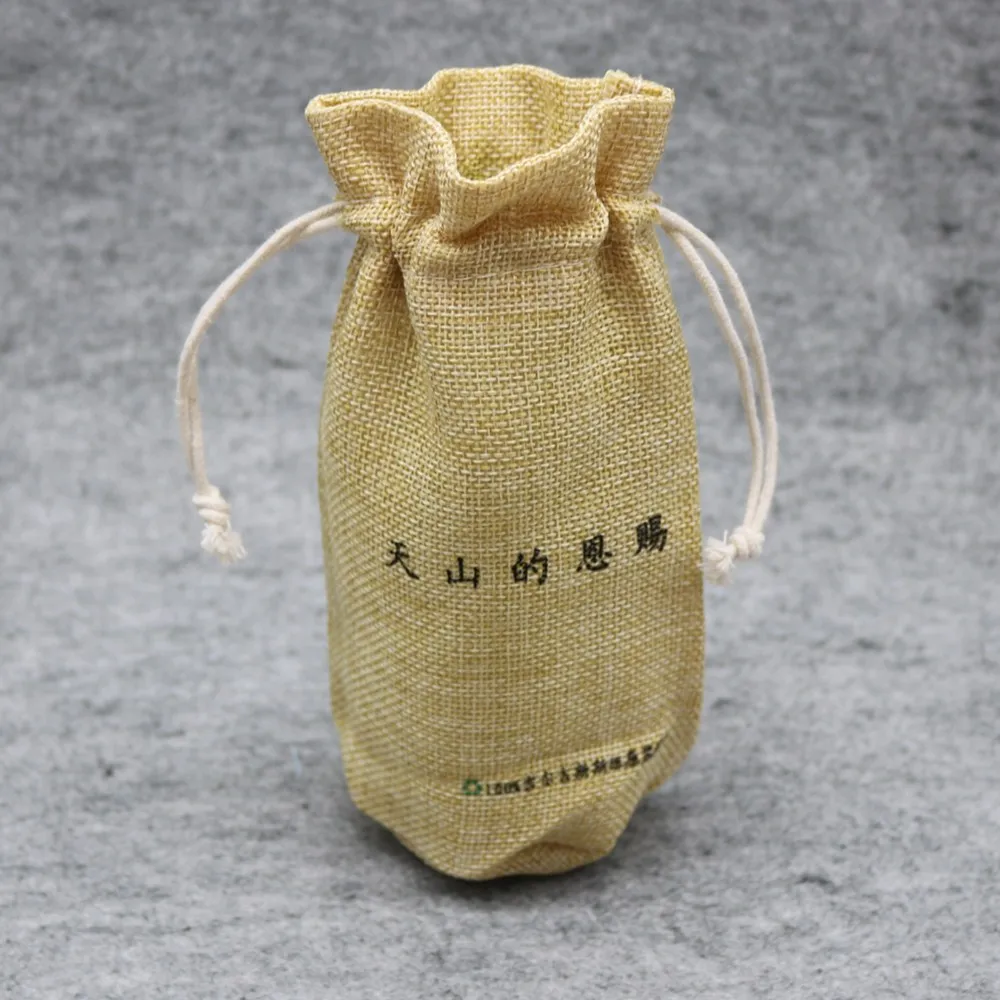 Wholesale Natural Square Bottom Hessian Hemp Plastic Bags With Logo