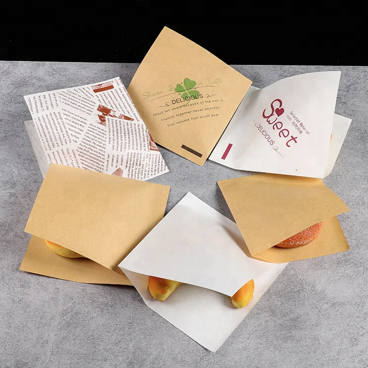 Grease resistant double open paper bag for churros wrapping