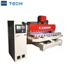3D Wood Sofa Chair Table Back Leg Carving Rotary Multi Head CNC Router