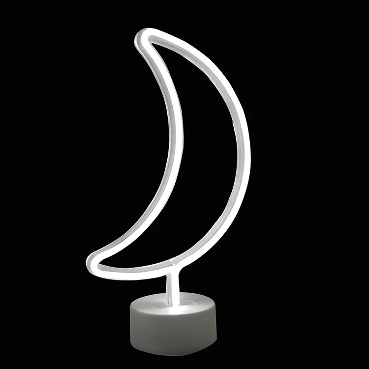 Crescent lighting lamp new moon decorative desktop LED neon light