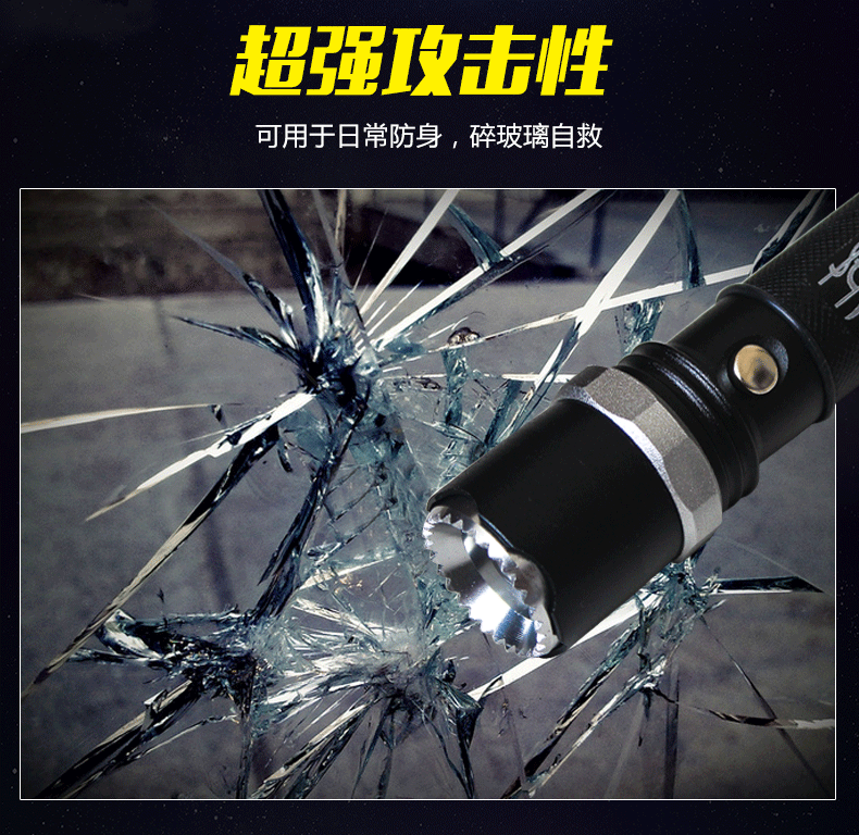 1101 Outdoor Camping Tactical Flashlight Self Defense Mini Flashlight