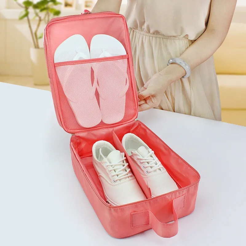 Travel Shoe Bags 16"x12" Satin Nylon Shoe Tote Bags,Suitcase Dress