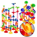 105pcs Brand DIY Marble Race Run Maze Balls Track Building Blocks Kids Educational Construction Game Toys