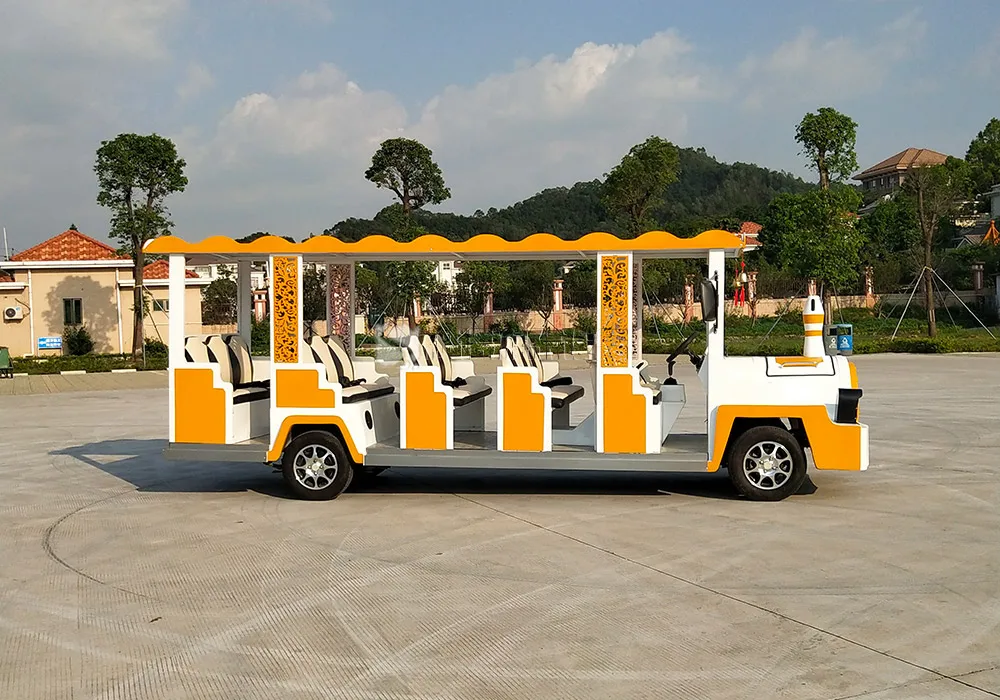 Shopping Mall Electric Sightseeing Car Trackless Train For Kids Customized Size