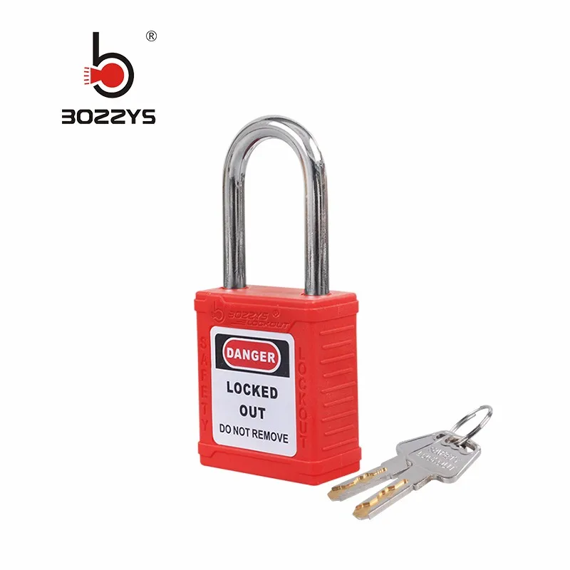 BOSHI 38mm Nylon Shackle ABS Plastic Body Safe Lock With Master Key