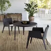 Modern round designed outdoor dining furniture set wicker rattan kitchen table and chairs