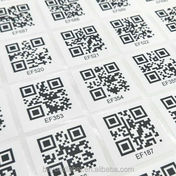 Waterproof Paper Label Printing Qr Code Sticker In Digital Printing ...