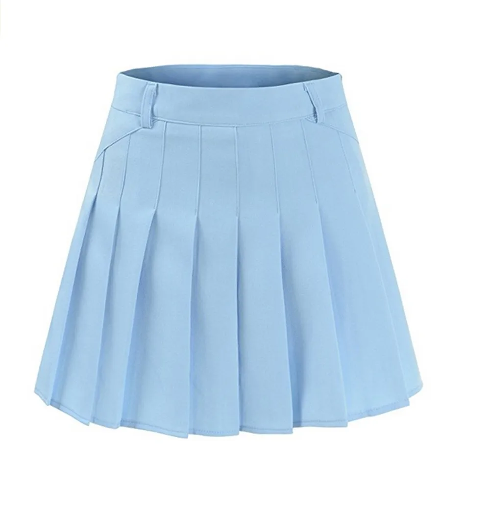 School Pleat Uniform Pleated Skirt Slim Thin Pleated Skirts Mini Dress ...