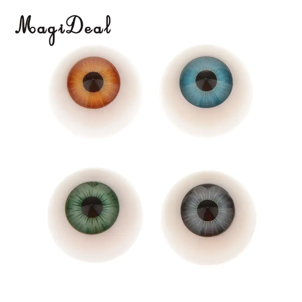 8pcs 16mm Colorful Round Acrylic Doll Eyes Eyeballs for Doll DIY Making Accs