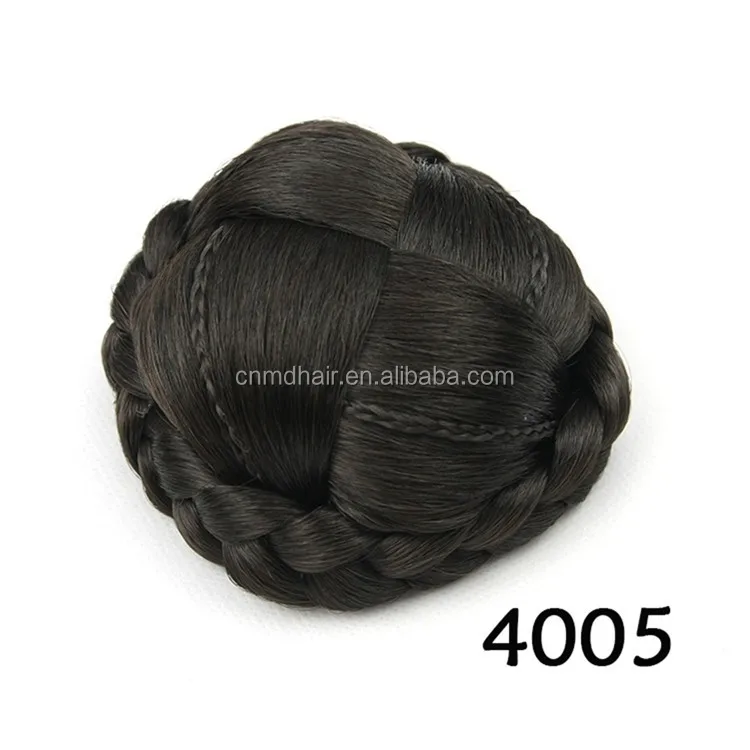 Braided Clip In Fake Hair Bun Hair Chignon Fast Bun Donut Roller