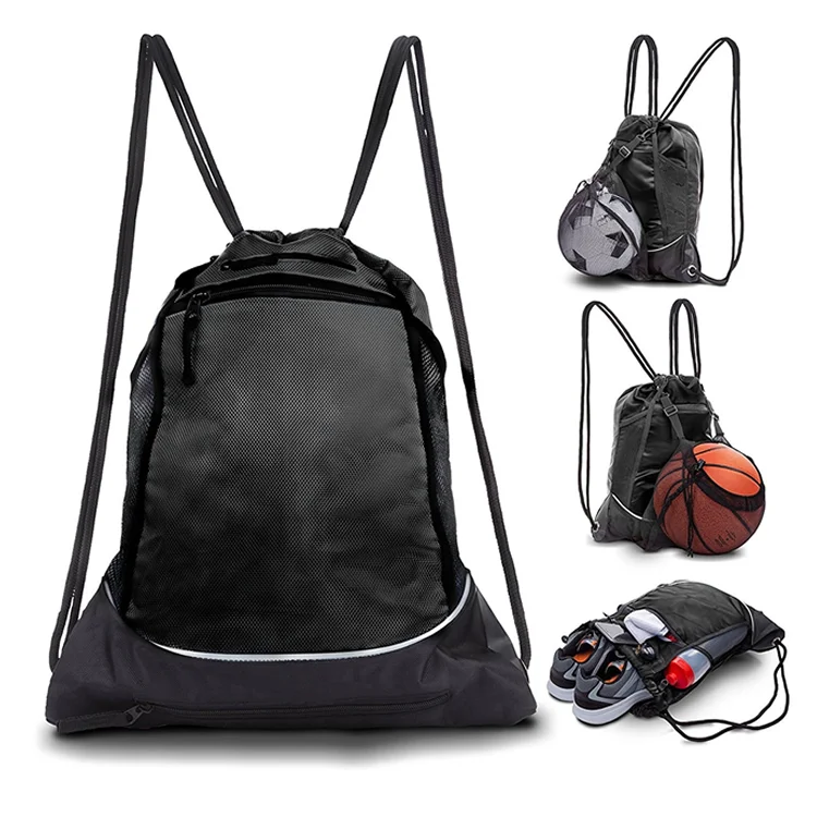 Functional High Quality Sport Football Basketball Drawstring Backpack ...