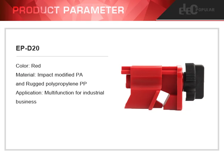 PA And Rugged Polypropylene PP Electrical Mcb Breaker Lockout