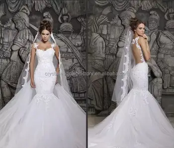 Y Sheer Back Spaghetti Straps Full Lace Liqued Bridal Gown Y Sheer Back Spaghetti Straps Full Lace Liqued Bridal Gown Saudi Arabia Dubai Vestidos Mermaid Wedding