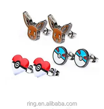 Team Rocket Ball Pokemon Go Pokeball Stud Earrings Whole Vintage Team Rocket Ball Pokemon Go Pokeball Stud Earrings Whole Vintage Fashion Cute Earing For Woman
