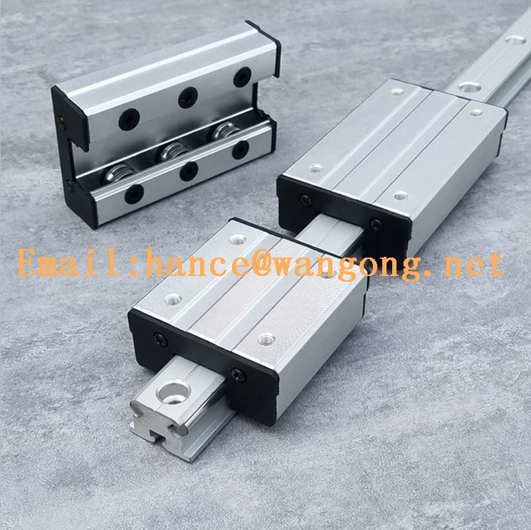 1 PCS Linear Slide Block Bearings LGD8-100L-4UU Four Roller Skating Block Without Double Axis Roller Linear Guide