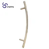 Stainless Steel Round Curved Bar Glass Door Pull Handles H Shape T rod door Knobs YS-3012a