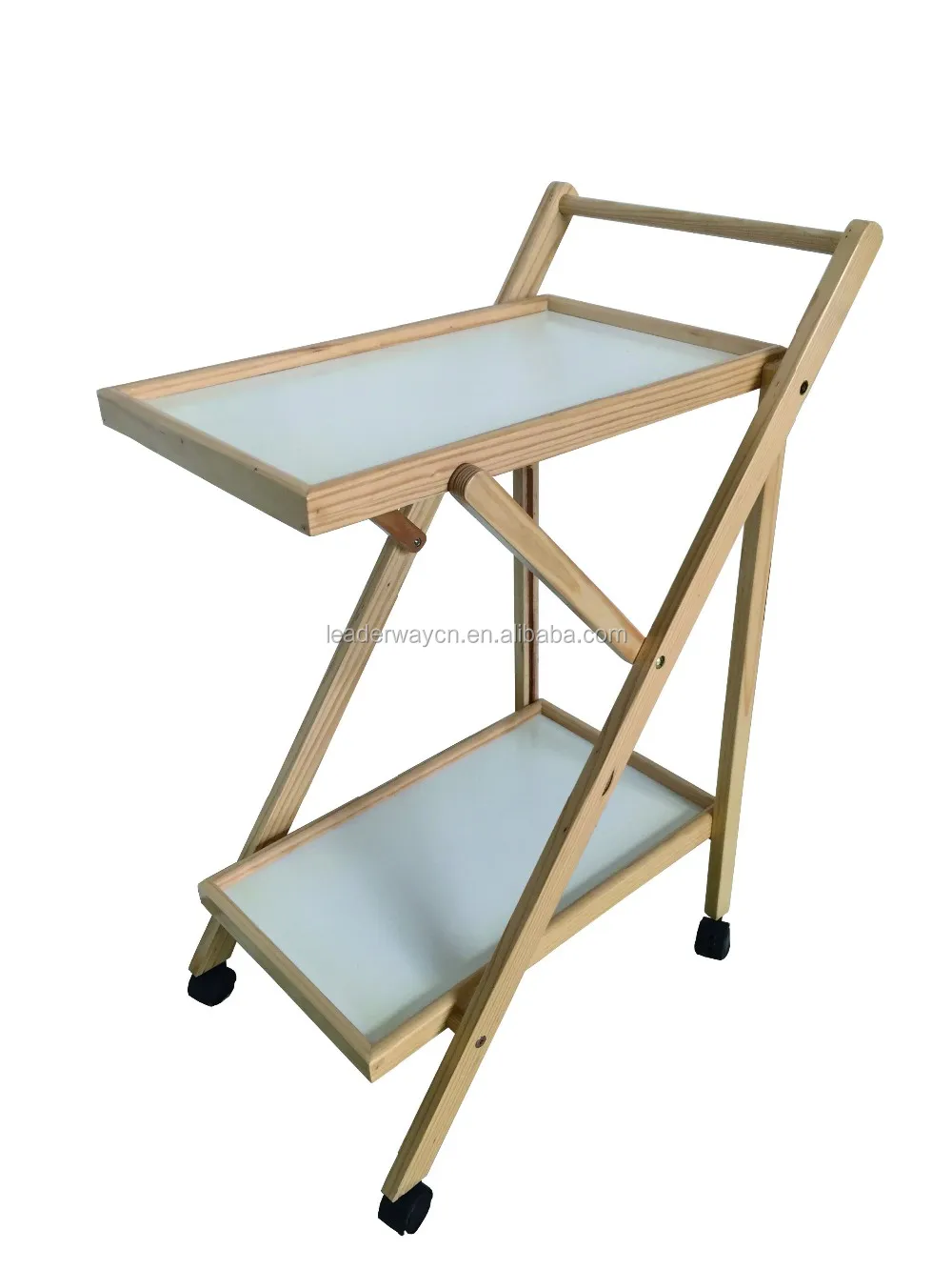 2 tier eenvoudige houten outdoor vouwen keuken opslag trolley ...