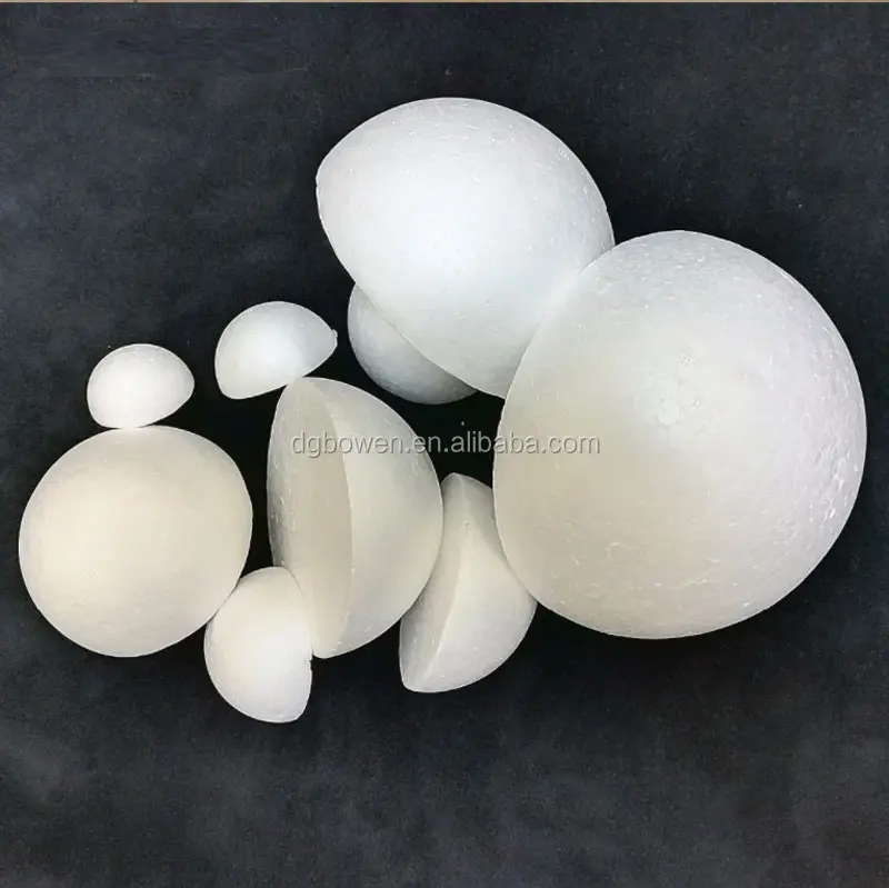 Half Round Solid Polystyrene Foam Balls for Christmas Crafts - Perfect ...