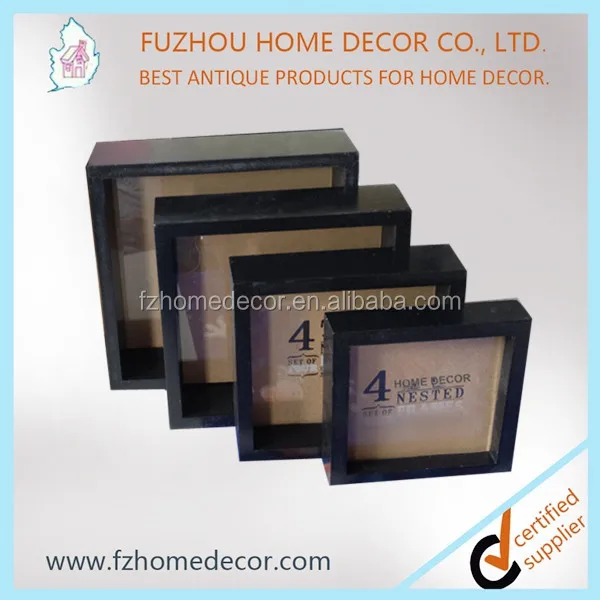 Handmade 5x7 Wall Art Bulk Wood Deep Shadow Wooden 3d Box Frames For