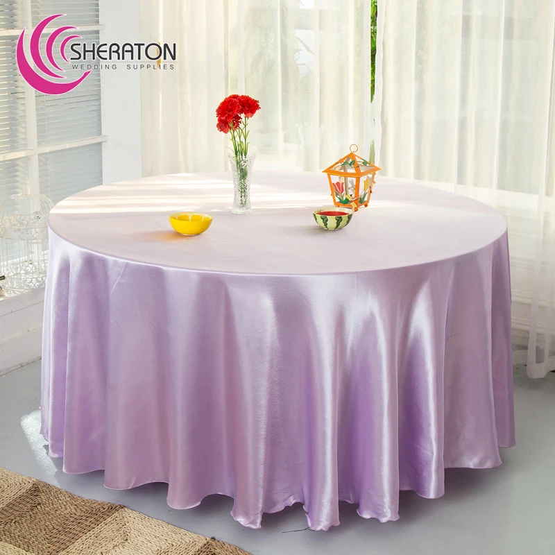 Wedding Polyester Satin Table Cloth For Hotel Wedding Banquet Party
