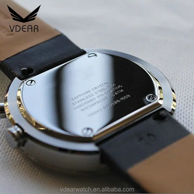 Most popular multi function lugless watch odm brand chronograph steel watch