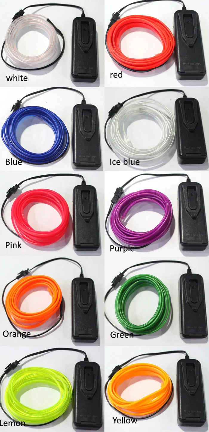 Factory Supplier wholesale 0.9mm 2.3mm 1M EL Christmas Halloween Party Decoration Wire Neon Rope Light