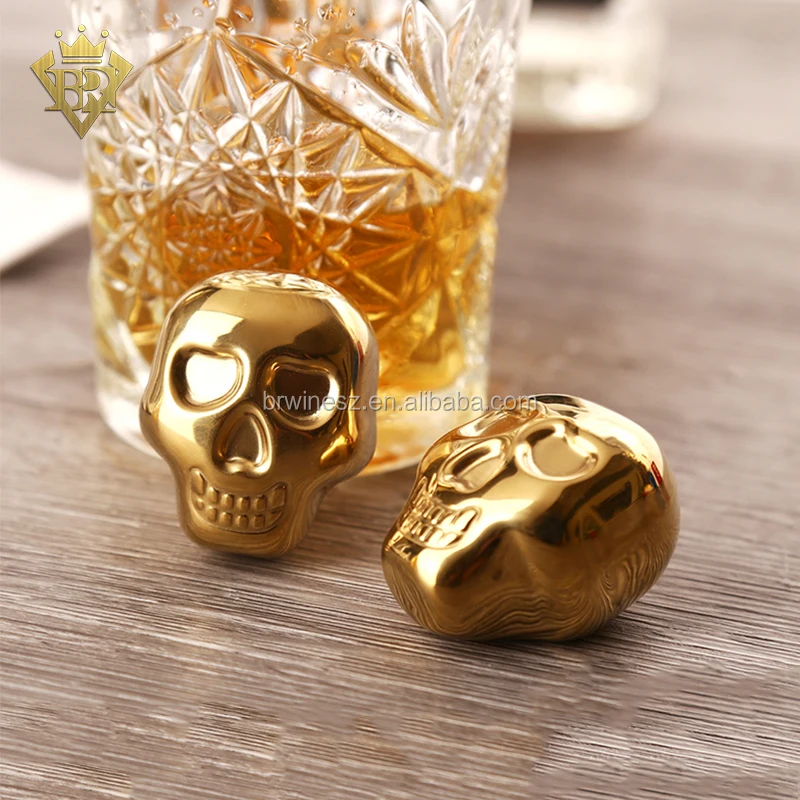 Stainless Steel Skull Ice Cubes