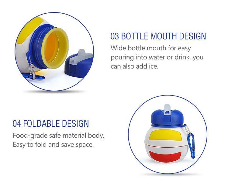 Custom Colorful Cute Ball Shape Free BPA Water Bottle For Drinks