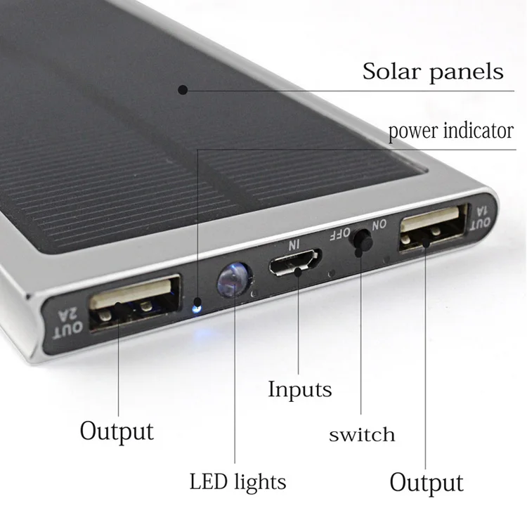 Hot selling waterproof solar power bank solar charger, 8000mah solar charger powerbank with dual usb - ANKUX.COM