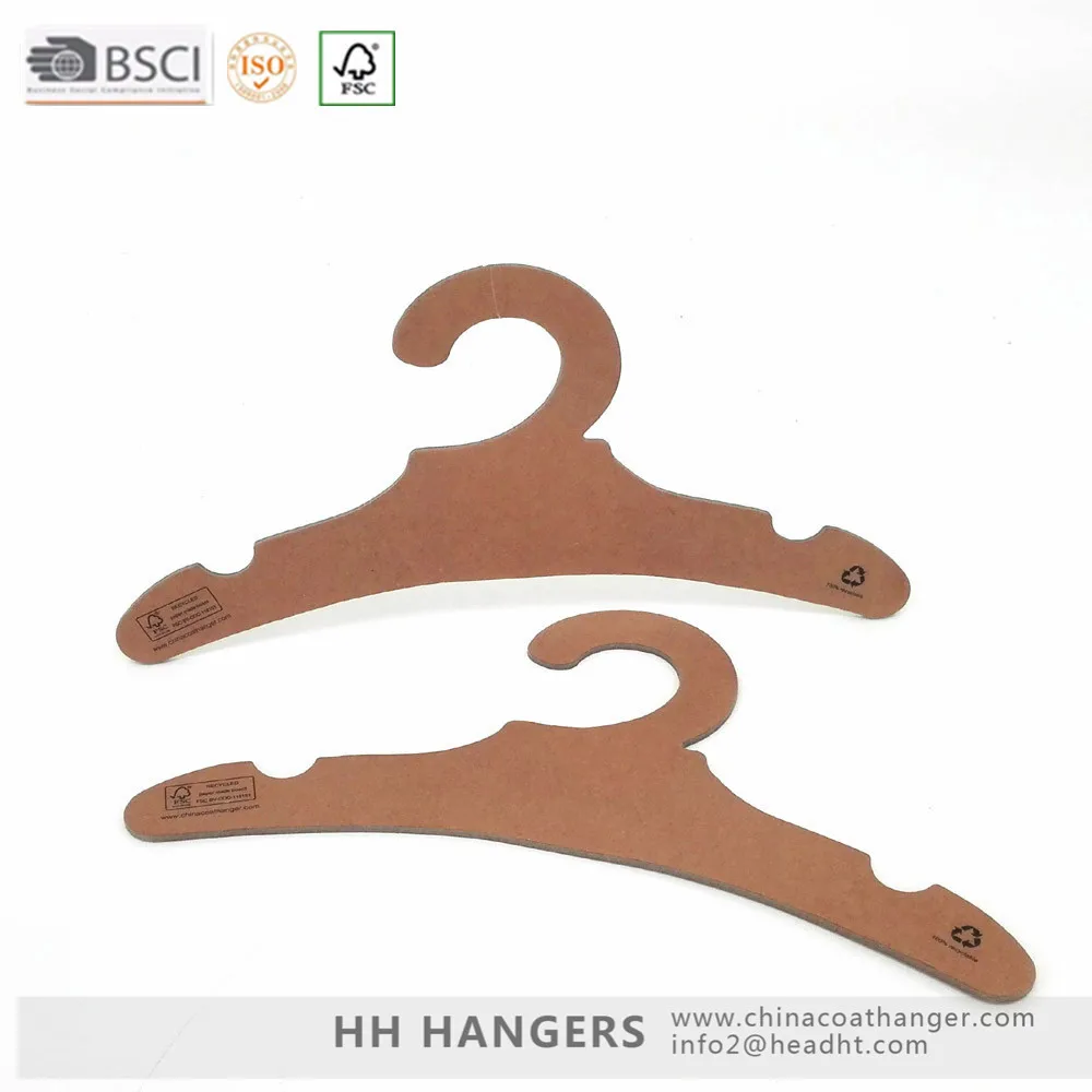 Fsc Natural Paper Cardboard Baby Cloth Hanger,Children Clothes Display
